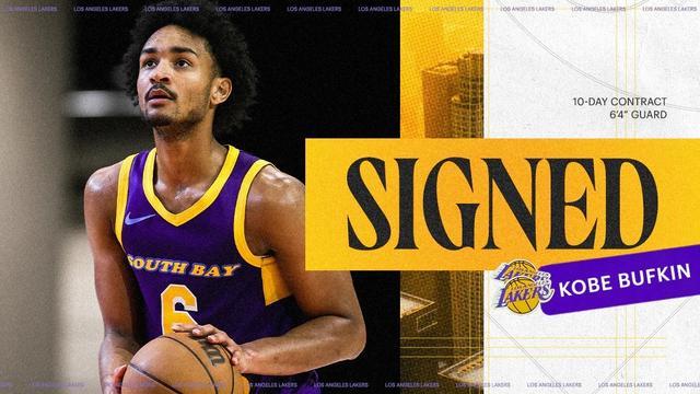 世俱杯竞猜平台-官方：湖人与科比-巴夫金签下10天短合同，后者穿18号